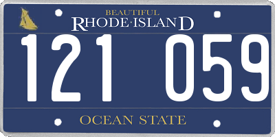 RI license plate 121059