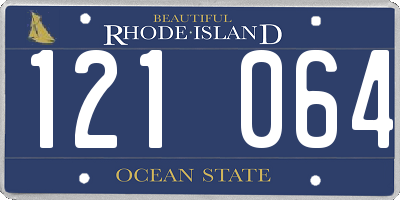 RI license plate 121064