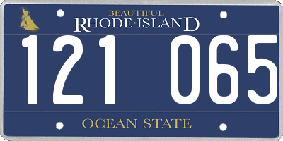 RI license plate 121065