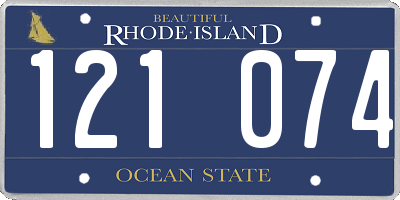 RI license plate 121074