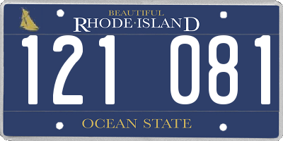 RI license plate 121081