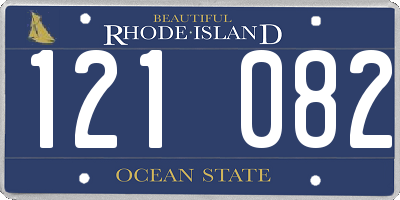 RI license plate 121082