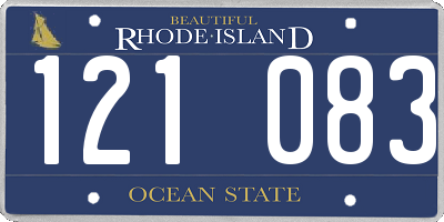 RI license plate 121083