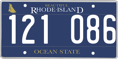 RI license plate 121086