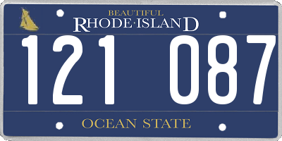RI license plate 121087