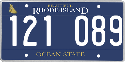 RI license plate 121089