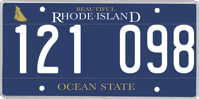 RI license plate 121098