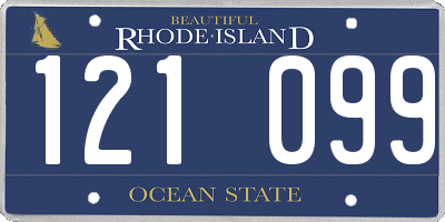 RI license plate 121099