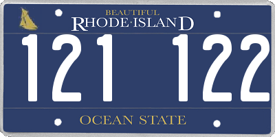 RI license plate 121122