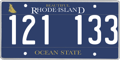 RI license plate 121133