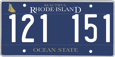 RI license plate 121151