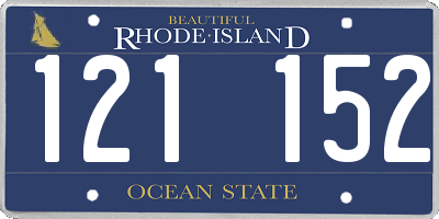 RI license plate 121152