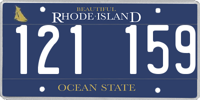 RI license plate 121159