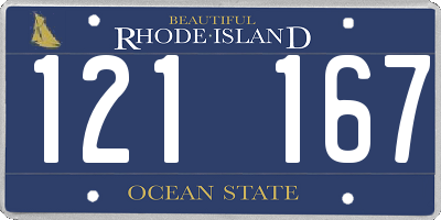 RI license plate 121167