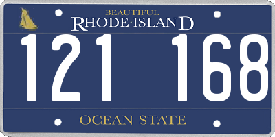 RI license plate 121168