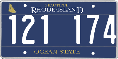 RI license plate 121174