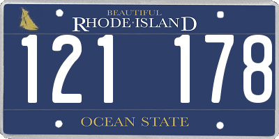 RI license plate 121178