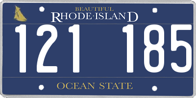 RI license plate 121185