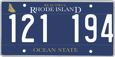 RI license plate 121194