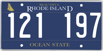 RI license plate 121197