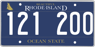 RI license plate 121200