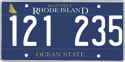 RI license plate 121235