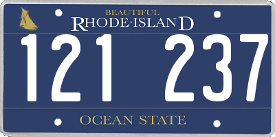 RI license plate 121237
