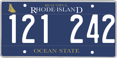 RI license plate 121242