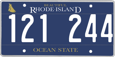 RI license plate 121244