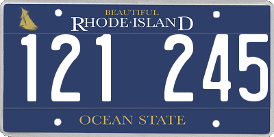 RI license plate 121245