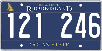 RI license plate 121246