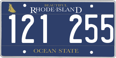 RI license plate 121255