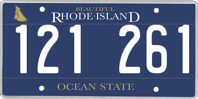 RI license plate 121261
