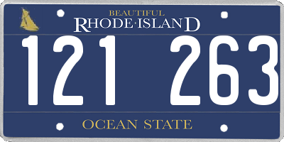 RI license plate 121263