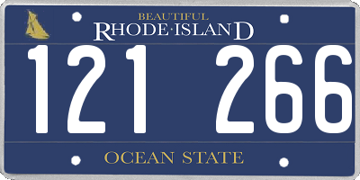 RI license plate 121266