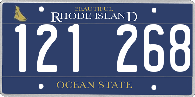 RI license plate 121268