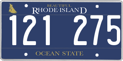 RI license plate 121275
