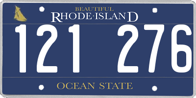 RI license plate 121276