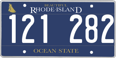RI license plate 121282