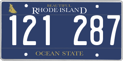RI license plate 121287