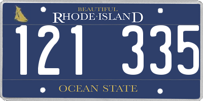 RI license plate 121335