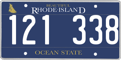 RI license plate 121338