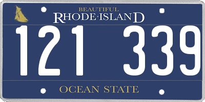 RI license plate 121339