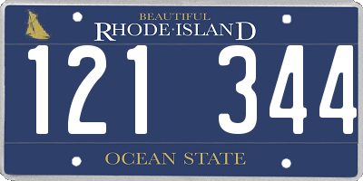 RI license plate 121344