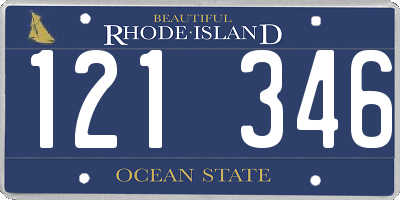 RI license plate 121346