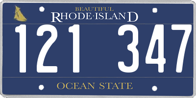 RI license plate 121347