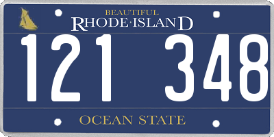 RI license plate 121348