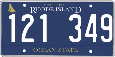 RI license plate 121349