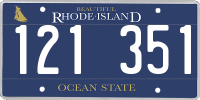RI license plate 121351