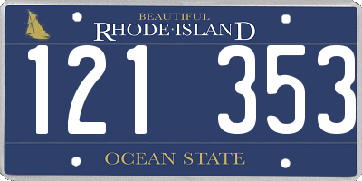 RI license plate 121353